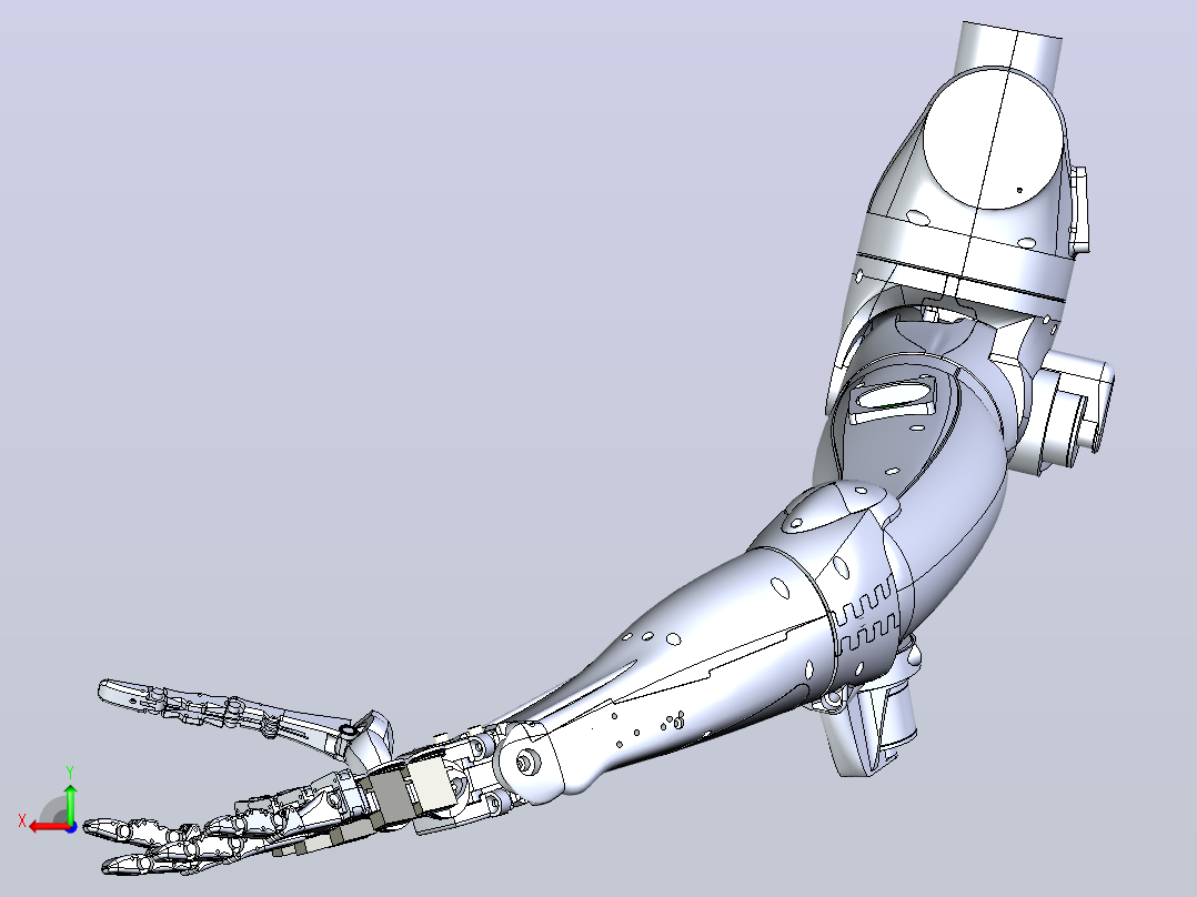 人形机器人后视图