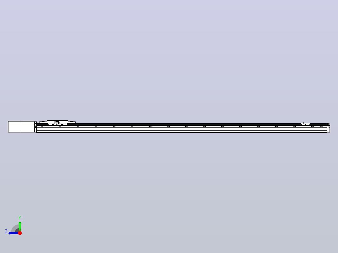 机器人皮带驱动直线轴TPA-GCB-120-P70-L1350-QR-M20-N3右视图
