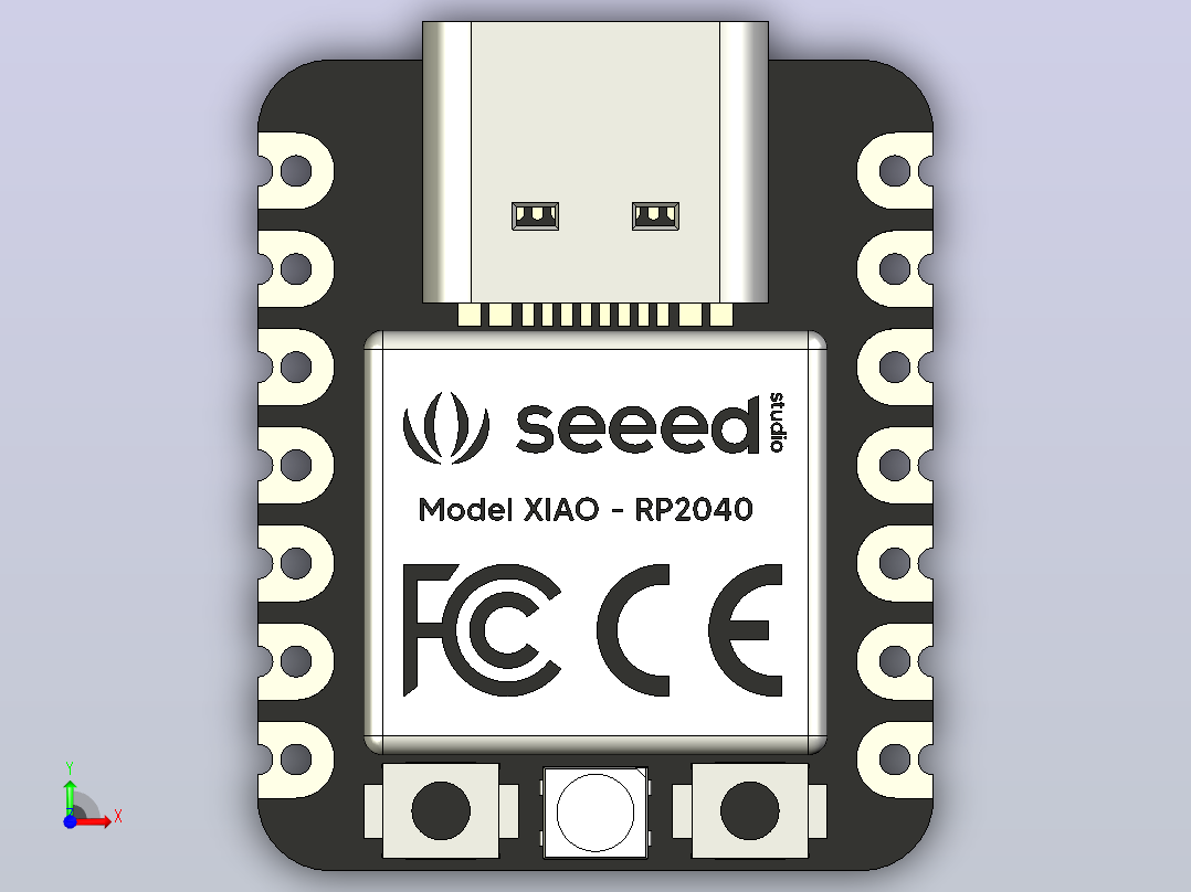 Seeed Studio XIAO RP2040与Raspberry Pi RP2040生态系统兼容，因为它们共享相同的RP2040芯片。它支持多种语言前视图