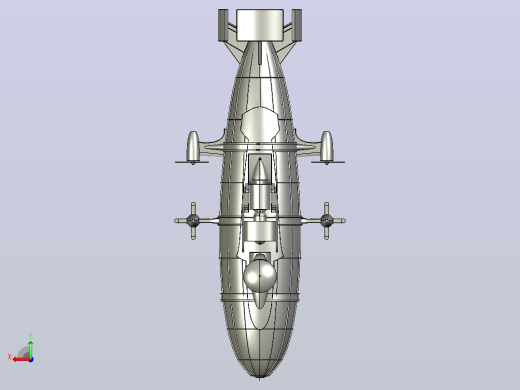 飞艇，轻航空器模型后视缩略图
