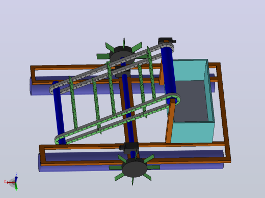 简易湖泊清理船结构3D图纸 Solidworks设计