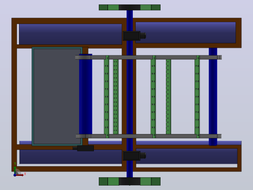 简易湖泊清理船结构3D图纸 Solidworks设计前视缩略图