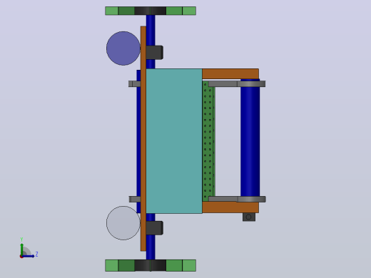 简易湖泊清理船结构3D图纸 Solidworks设计左视缩略图