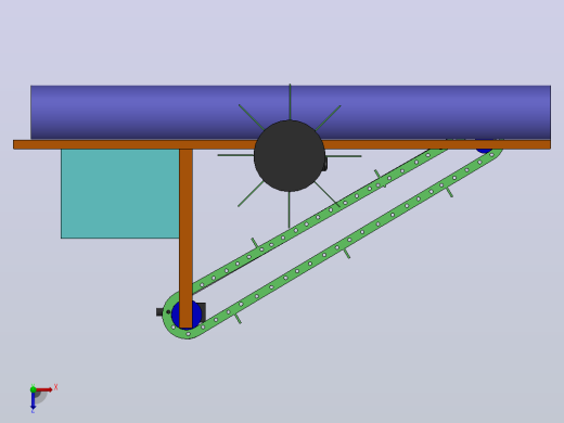 简易湖泊清理船结构3D图纸 Solidworks设计俯视缩略图