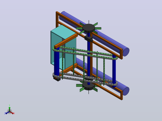 简易湖泊清理船结构3D图纸 Solidworks设计正等轴测缩略图