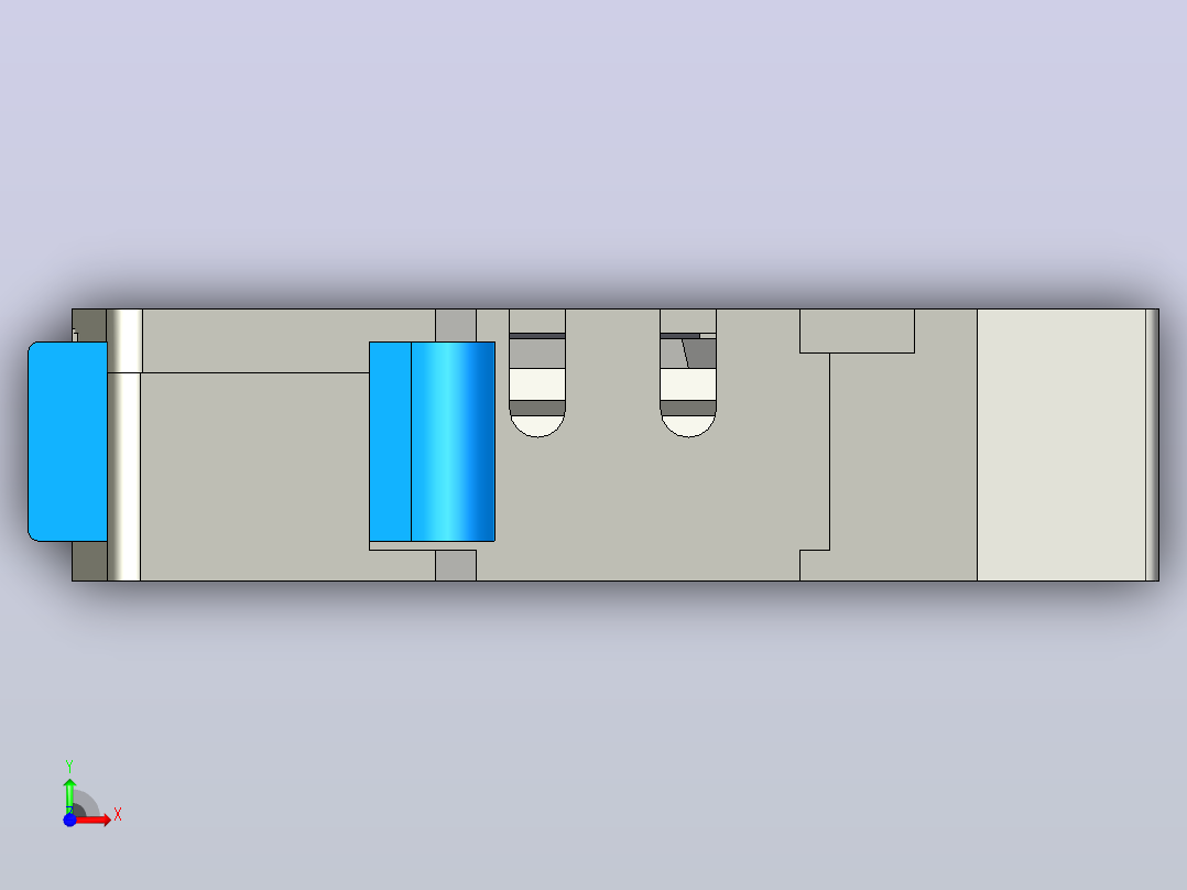 NRT28-63 1P熔断器支持件-底座三维模型 202012前视图