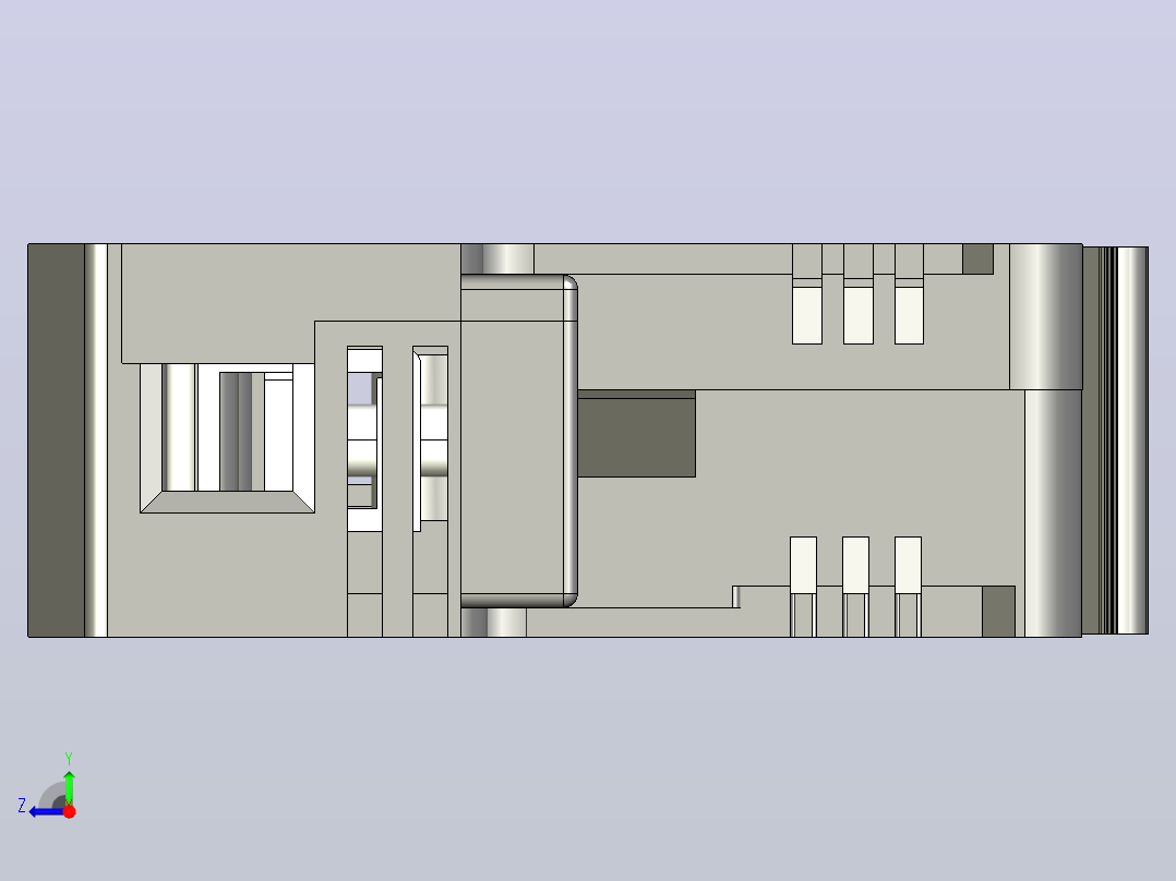 NRT28-63 1P熔断器支持件-底座三维模型 202012右视图