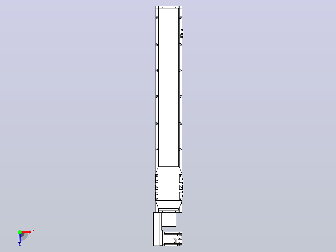 机器人皮带驱动直线轴TPA-GCB-150-P80-L850-QL-M75-N3俯视图