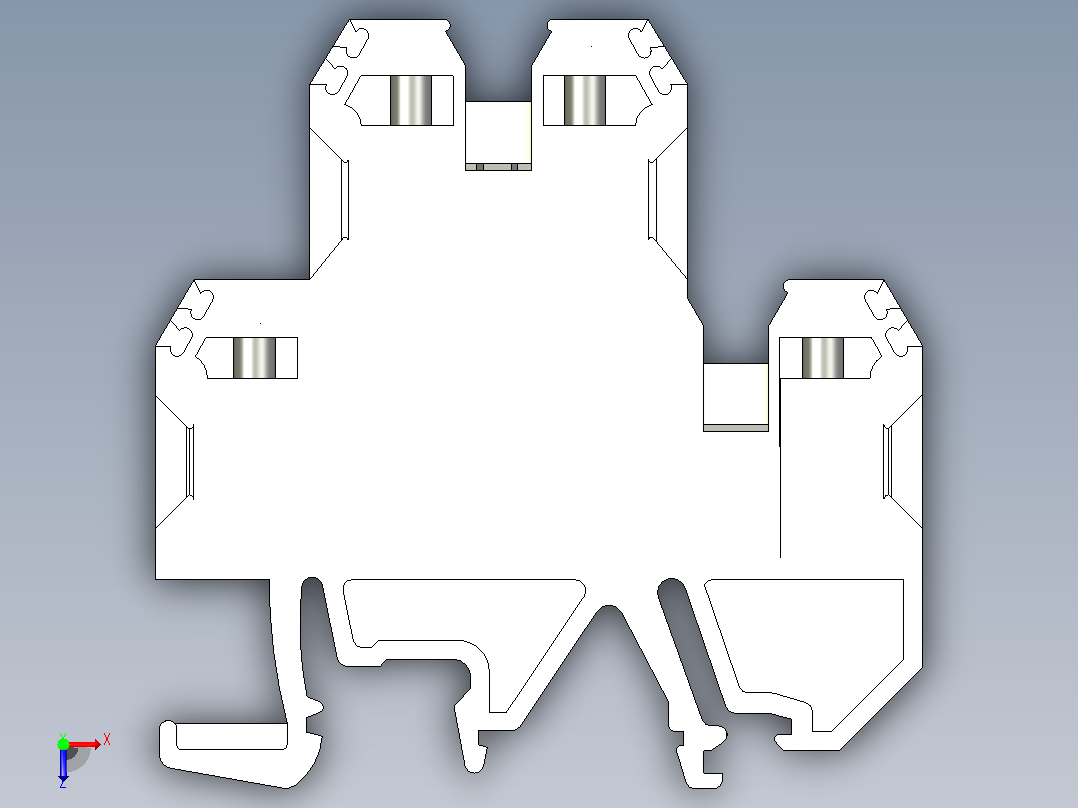 JXB-4S接线端子三维模型202104俯视图