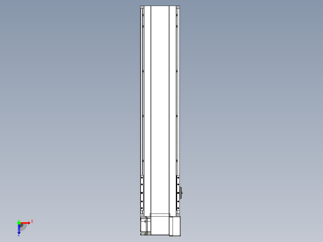 皮带直线轴半封闭可选导轨TPA-HNB-175D-140-L650-RP-C-P75-N3俯视图
