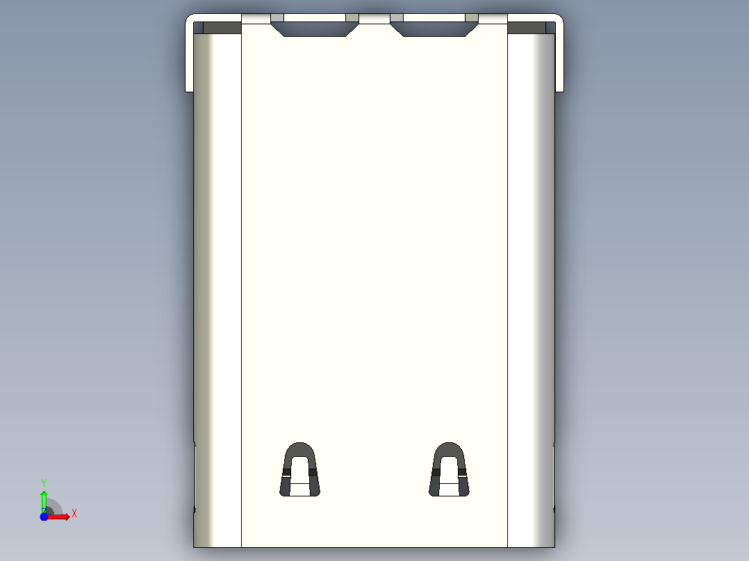 USB TypeC电缆连接器前视图