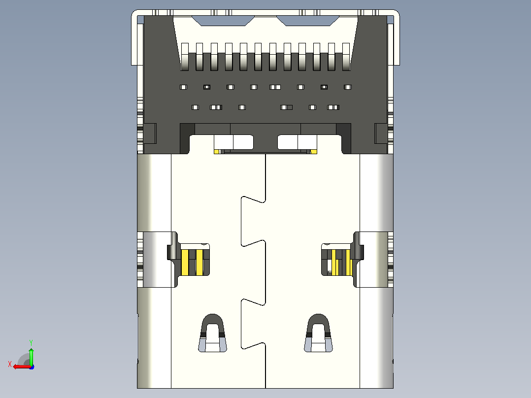 USB TypeC电缆连接器后视图