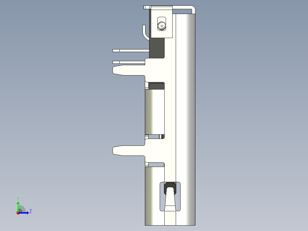 USB TypeC电缆连接器左视图