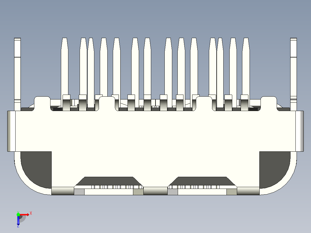 USB TypeC电缆连接器俯视图