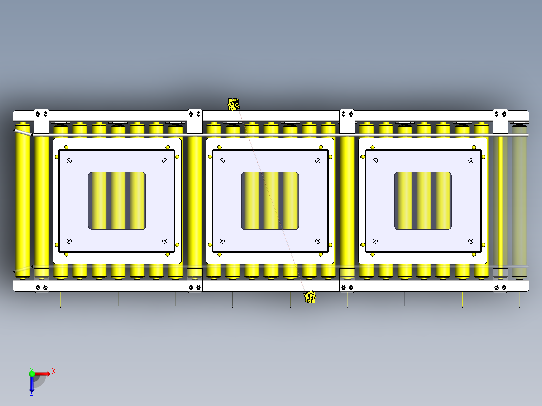 工件通过确认工序俯视图