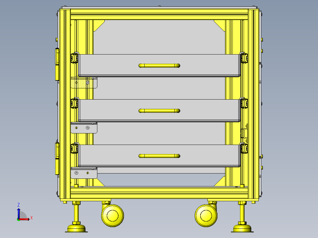 夹具收纳箱前视图