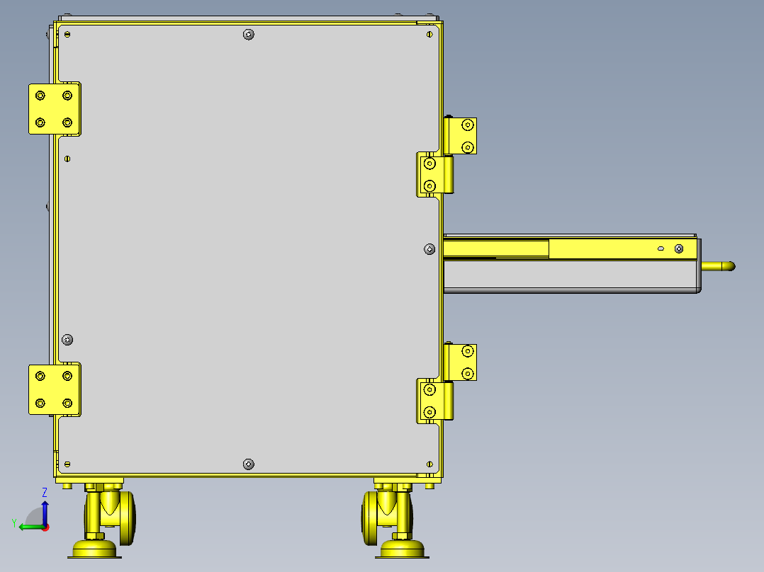 夹具收纳箱左视图
