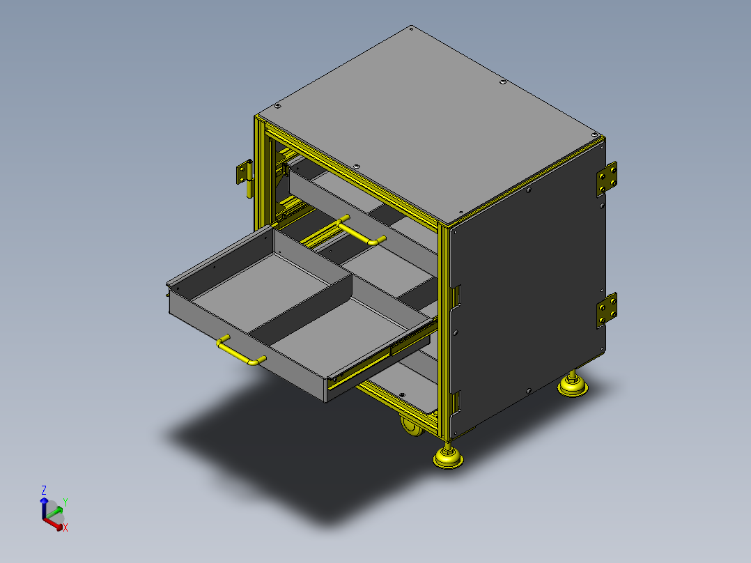 夹具收纳箱正等轴测图