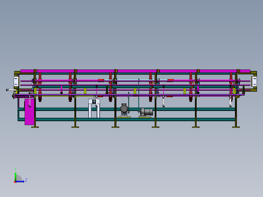 圆管自动上料机sw16可编辑左视图