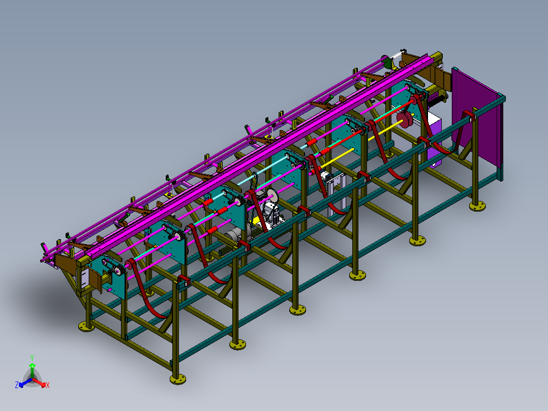 圆管自动上料机sw16可编辑正等轴测图