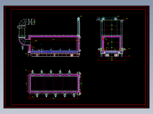 台车式退火炉外形图CAD图纸
