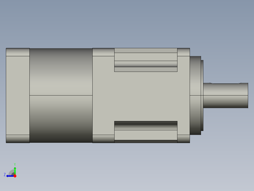 几种无极变速减速器3D模型右视图