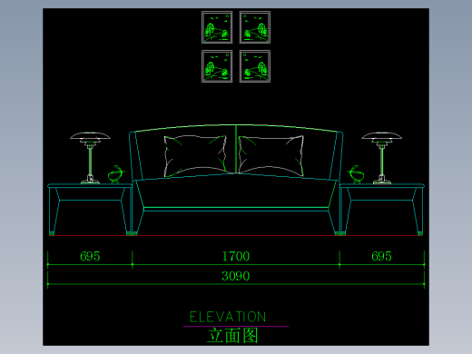 家装类CAD土块(二)--FH01007D