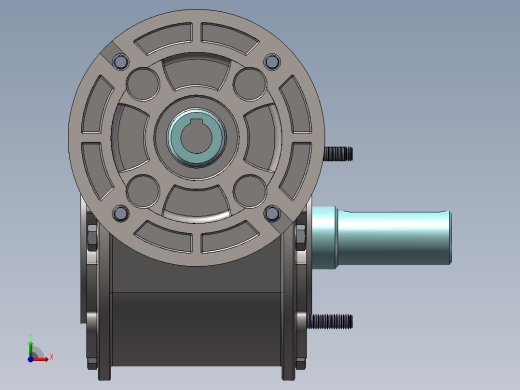 齿轮减速箱模型前视缩略图