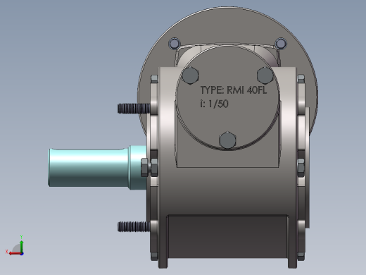 齿轮减速箱模型后视缩略图
