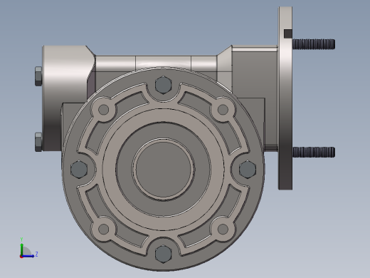 齿轮减速箱模型左视缩略图