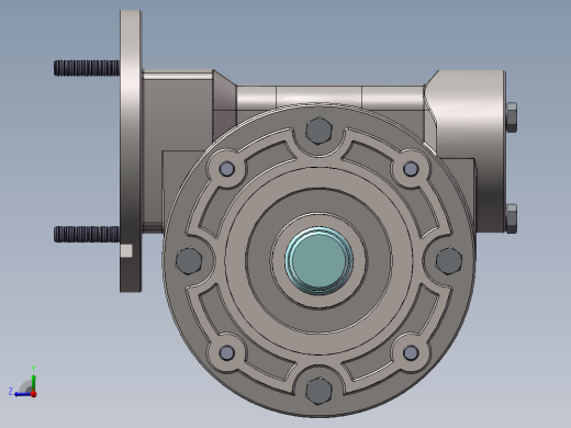 齿轮减速箱模型右视缩略图