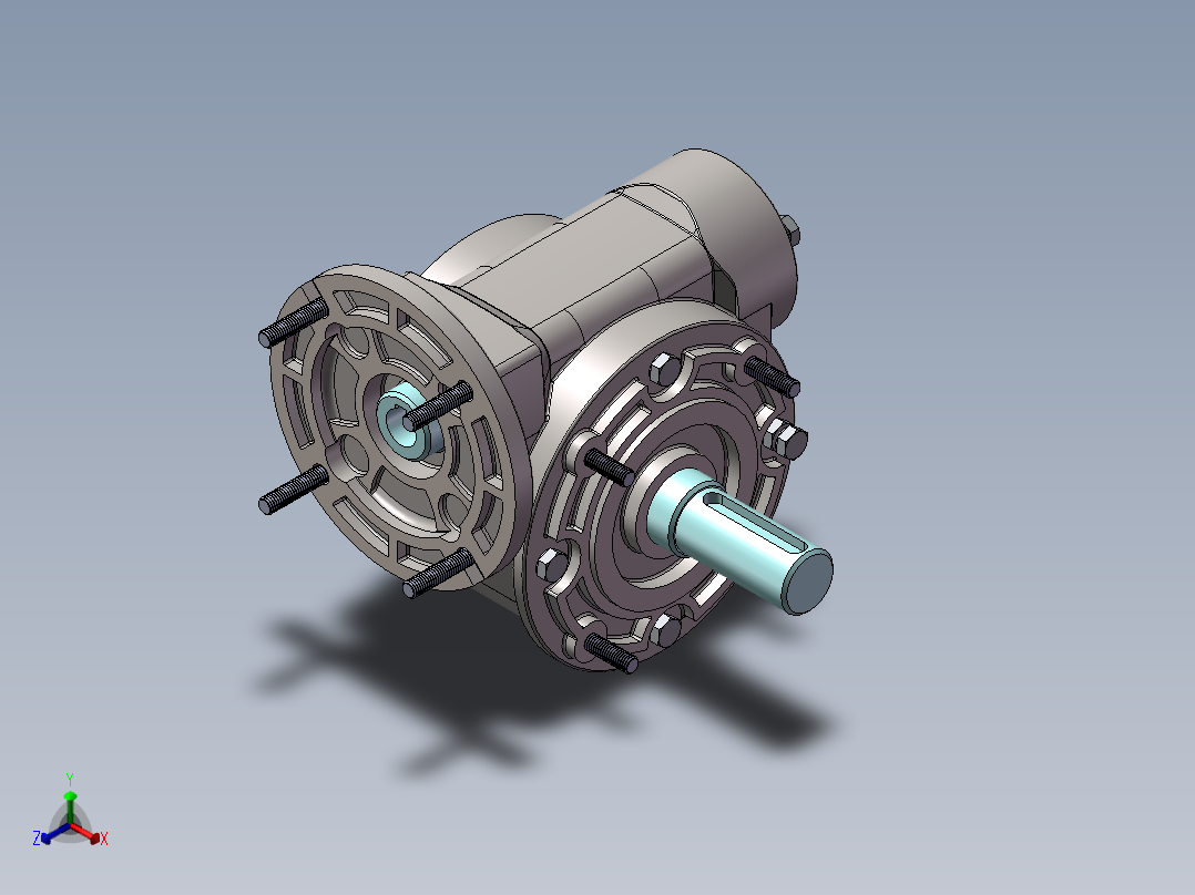 齿轮减速箱模型正等轴测图