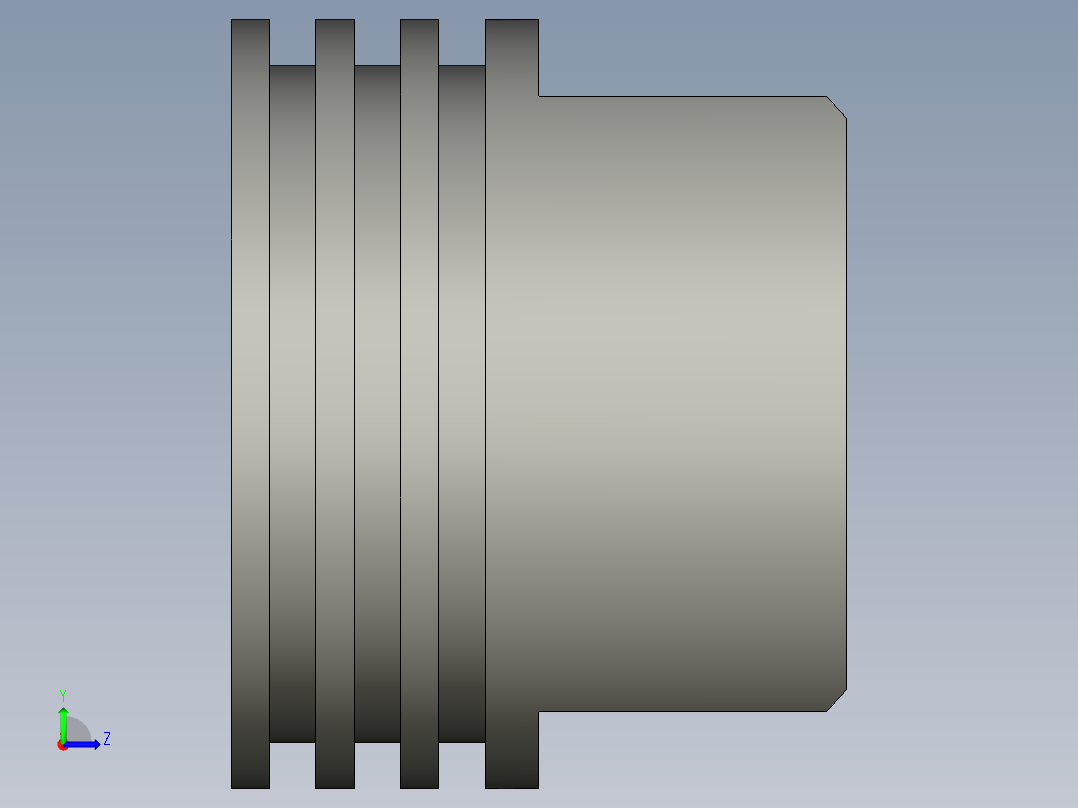 proe汽车活塞设计左视图