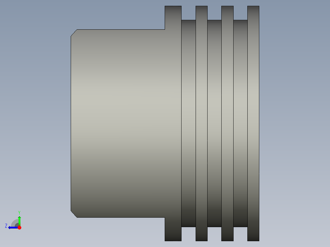 proe汽车活塞设计右视图