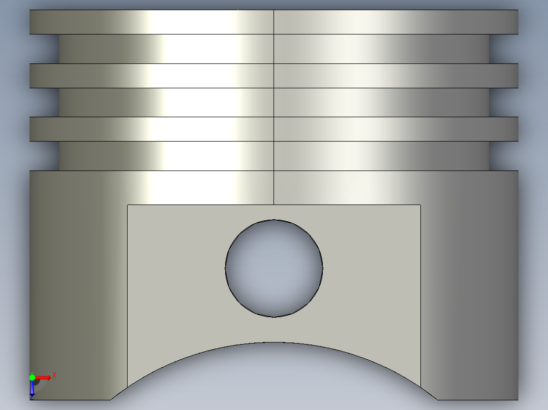 proe汽车活塞设计俯视图