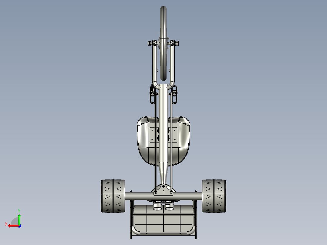 儿童三轮车后视图