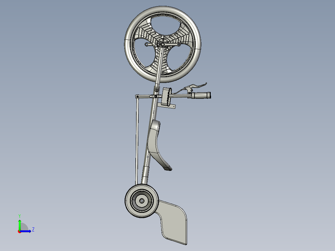 儿童三轮车左视图