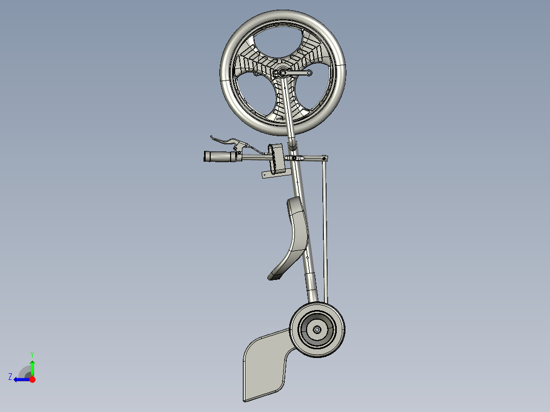 儿童三轮车右视图