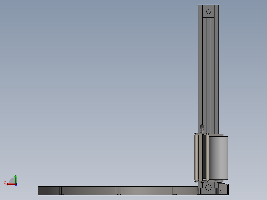 自动在线托盘式缠绕膜机覆膜包装机后视图