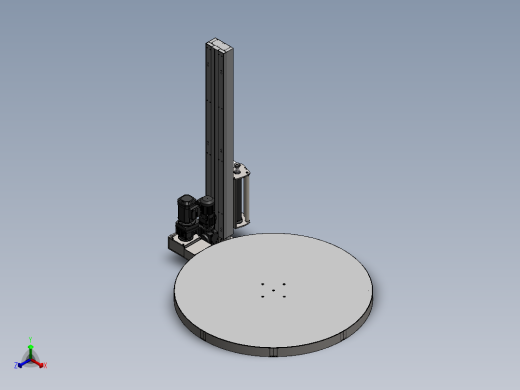 自动在线托盘式缠绕膜机覆膜包装机正等轴测缩略图