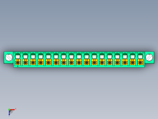 DEGSON 15EDG（公头） 3.81mm 螺钉锁紧，插拔式接线端子 FullPack-15EDGKNM-3.81-17P-14-00AH俯视缩略图