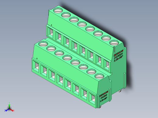 DEGSON DG500 系列 5.05.087.62mm 接线端子-DG500A-5.08-16P-14-00AH