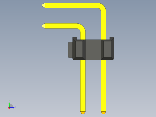 双排通孔角度引脚接头，间距2.54毫米左视缩略图