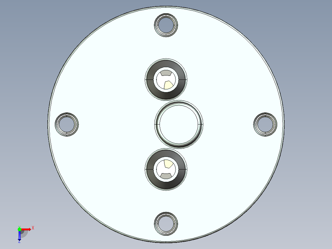 内齿轮泵俯视图
