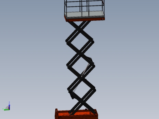 可移动剪叉式升降机设计（含三维SW模型+CAD图纸+说明书）