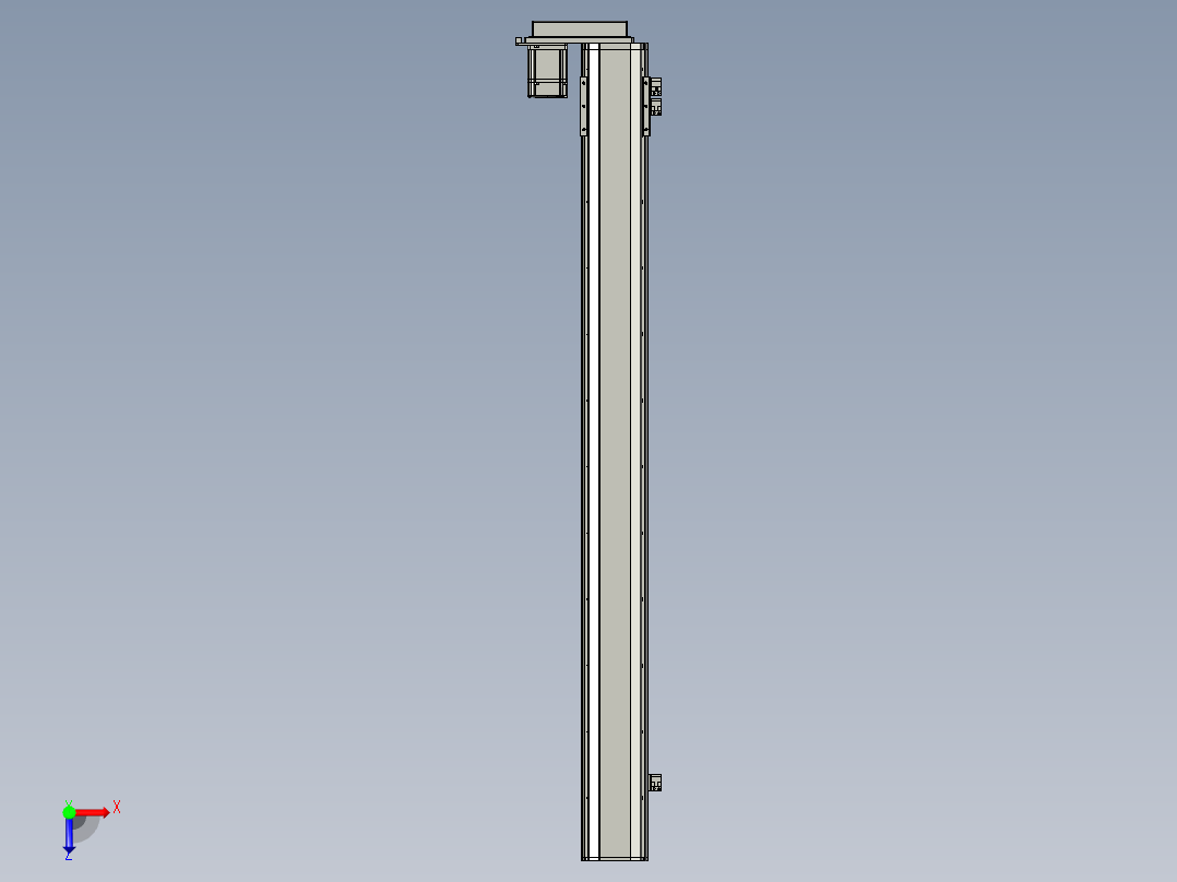 半封闭丝杆滑台MT100BS.L#.1050.BL.P20.C3俯视图
