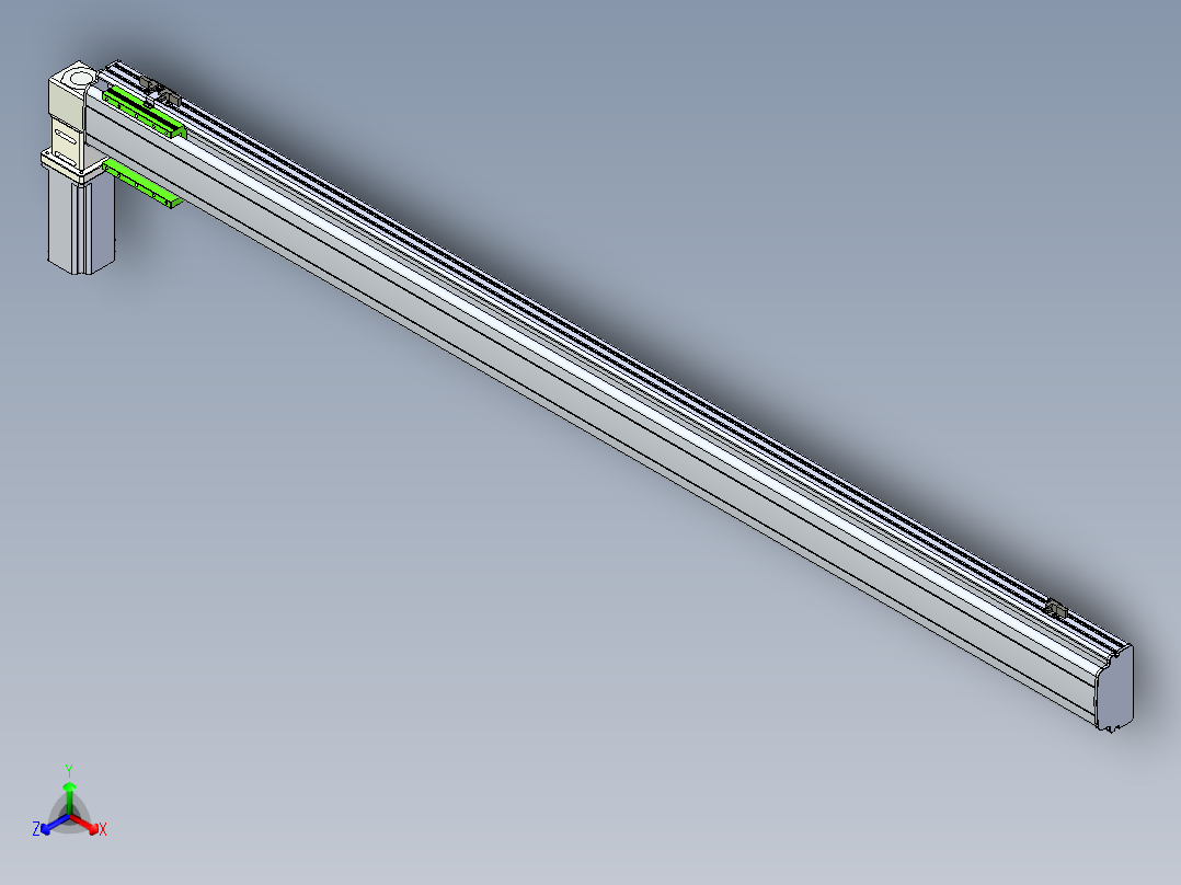 同步带滑台-半封闭B13-L90-S1800-L-Z86-D3主视图