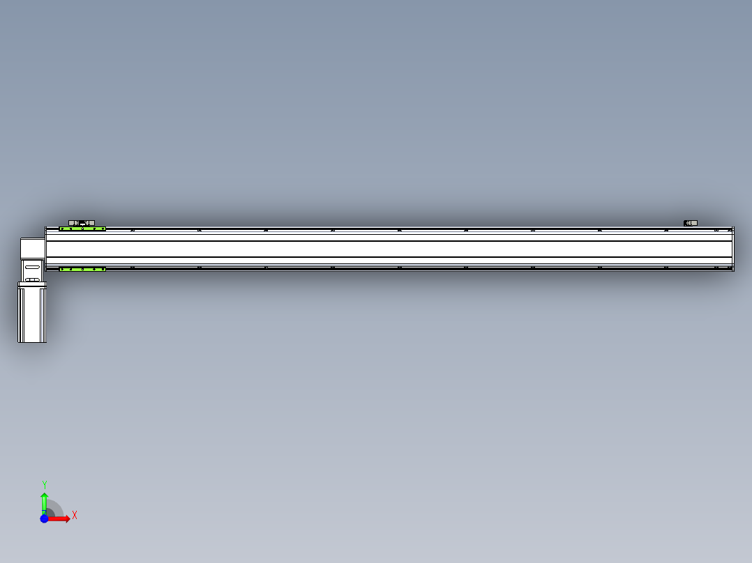 同步带滑台-半封闭B13-L90-S1800-L-Z86-D3前视图
