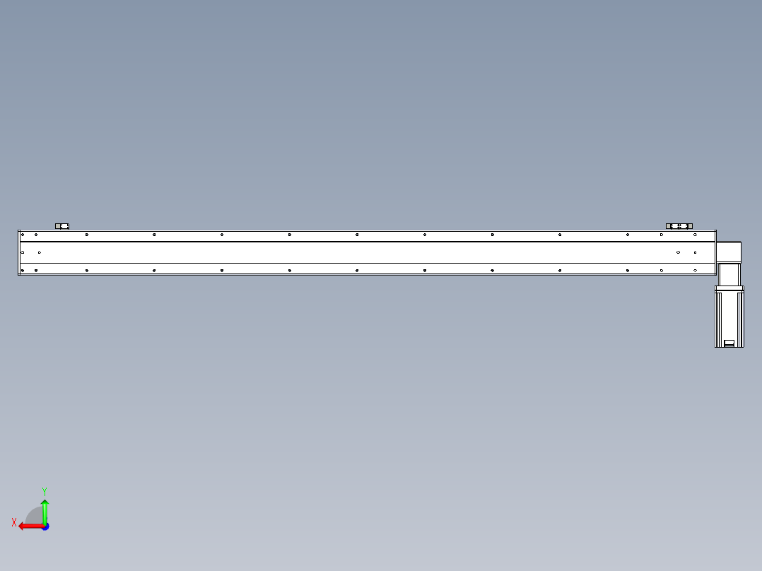 同步带滑台-半封闭B13-L90-S1800-L-Z86-D3后视图