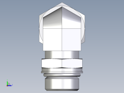 卡套式工业通用硬管接头EO_Adjustable_Locknut_elbow_WEE22LM27X2ORCF左视缩略图